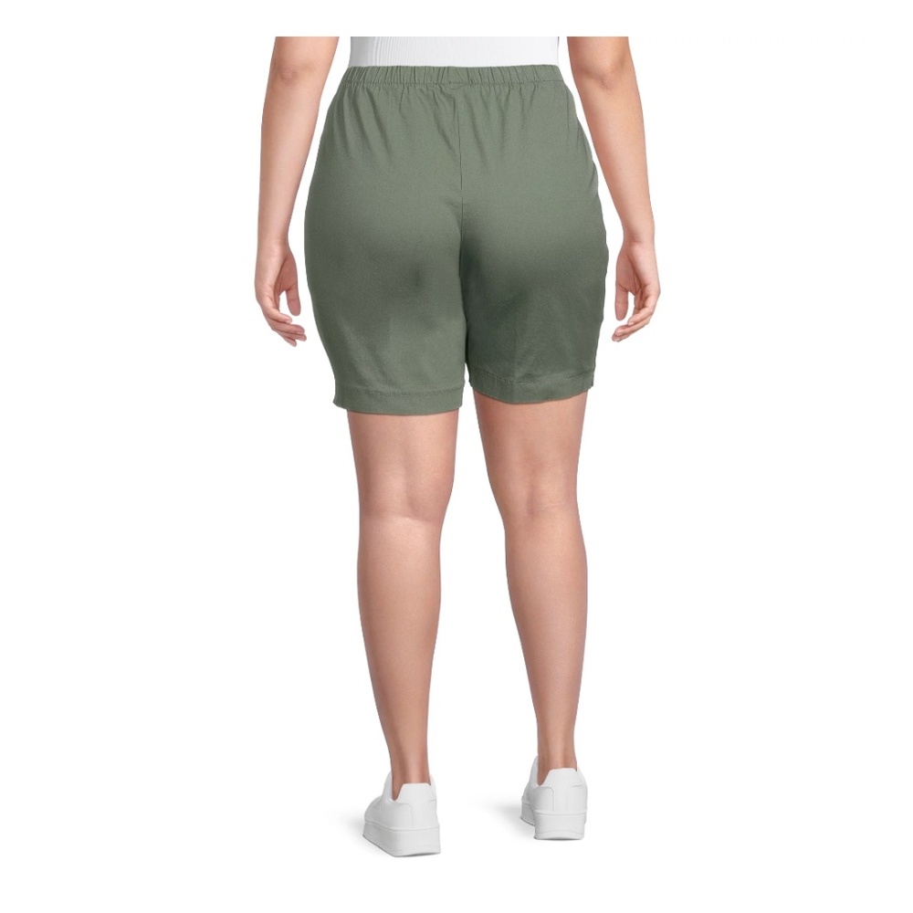 Just My Size Women’s Plus Size Soft Green 2 Pocket Shorts Size 2X - Picture 2 of 9